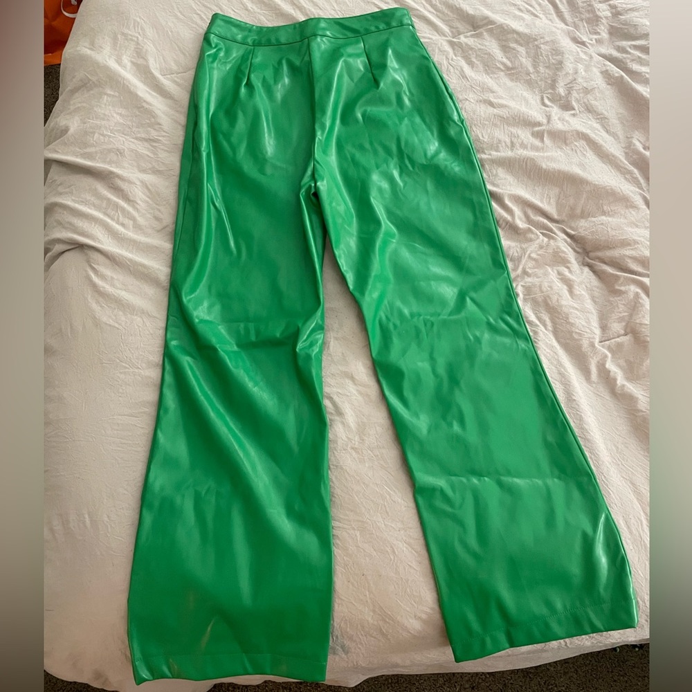 COPY - Green Leather Pants